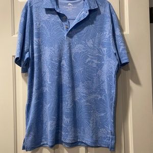 Men's Tommy Bahama Blue Hibiscus Polo Shirt